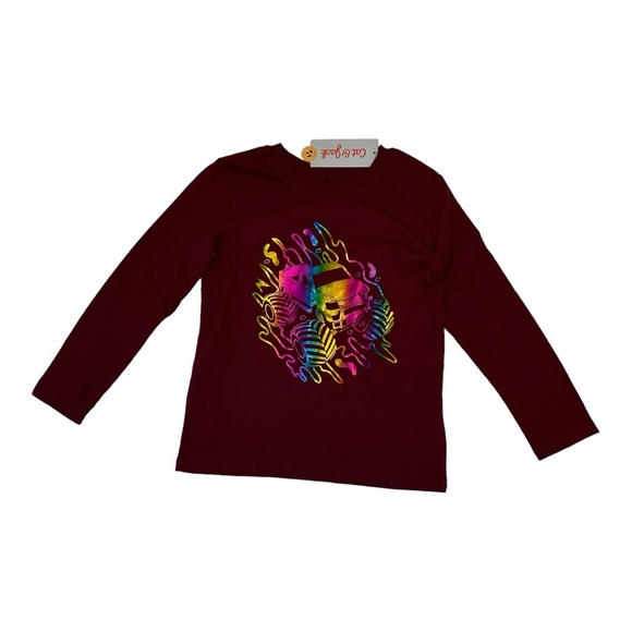 Cat & Jack Girl's Pink Floral Leggings w/ Purple Long Sleeve T-Shirt 5T (NWT) - Picture 2 of 4